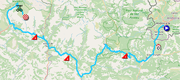 The race route of the seventh stage of the Tour of Spain 2025 The race route of the seventh stage of the Tour of Spain 2025