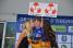 The kisses for Arnaud Démare (FDJ.fr) who sticks out his tongue (569x)