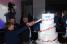 The Madiot brothers and Stéphane Pallez (Manager of the FDJ) cut the birthday cake (2310x)