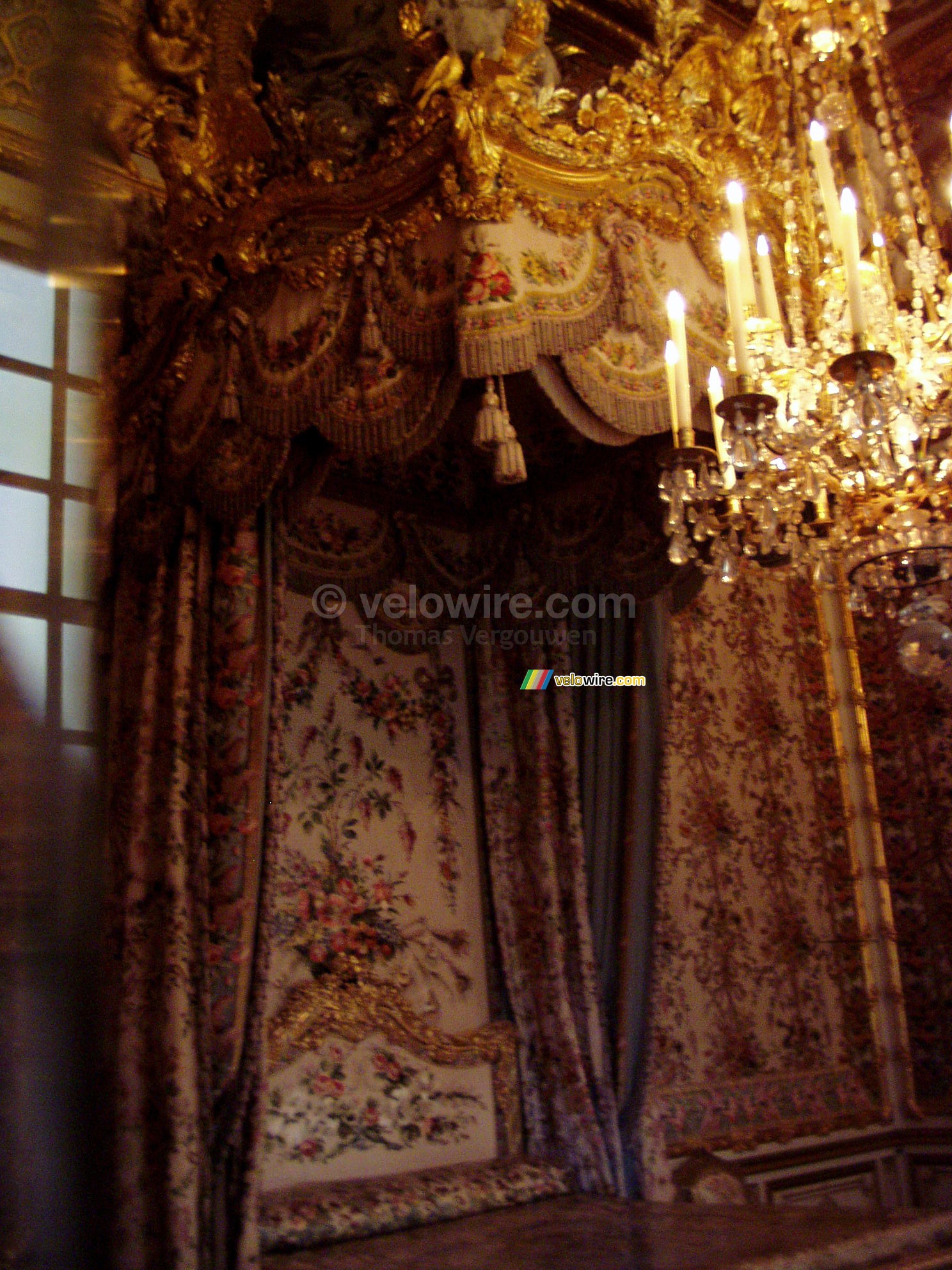 Photographs The Bed Of Marie Antoinette In The Castle Of