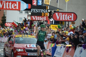 Pierre Rolland (Team Europcar) celebrates his victory (887x)