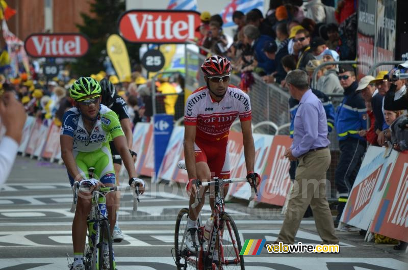 David Moncoutié (Cofidis) & Sylvester Szmyd (Liquigas-Cannondale)
