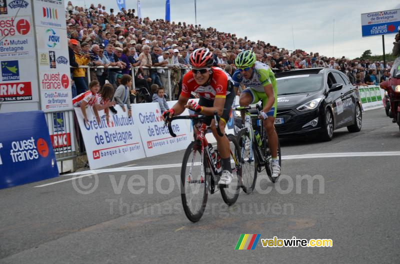 Michal Kwiatkowski (Team Radioshack) & Mauro Finetto (Liquigas-Cannondale)