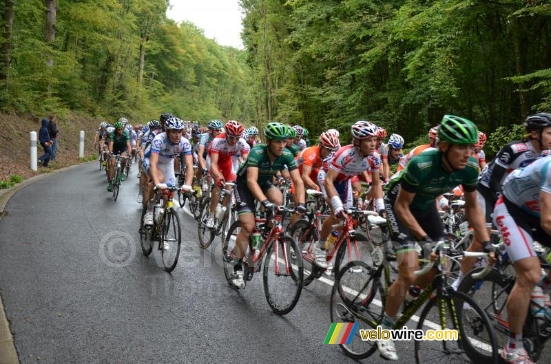 Het peloton op de Côte d'Eppe-Sauvage
