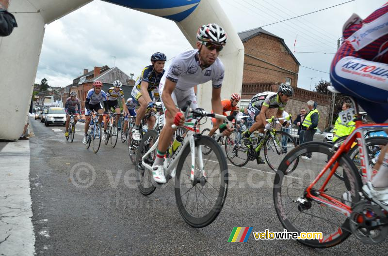 Giovanni Visconti (Geox-TMC) op de Côte de Fourmies