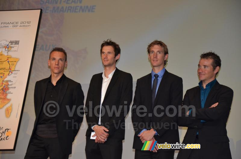 Philippe Gilbert, Fränk & Andy Schleck & Thomas Voeckler