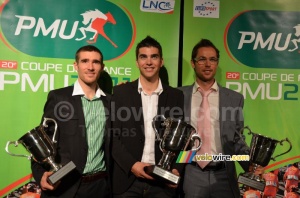 The top 3 of the Coupe de France 2011: Romain Feillu, Tony Gallopin & Sylvain Georges (775x)