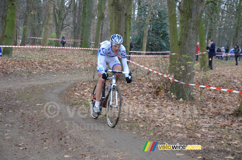 Jérémy Roy (FDJ) in het bos