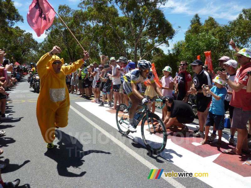 Thomas de Gendt (Vacansoleil-DCM Pro Cycling Team) op Willunga Hill