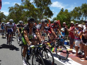 Robbie McEwen (GreenEDGE), André Greipel (Lotto-Belisol) & Marcus Burghardt (BMC Racing Team) (583x)