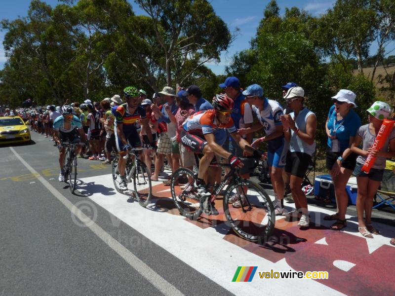 Martin Kohler (BMC) & Jose Joaquin Rojas (Movistar) / Willunga Hill