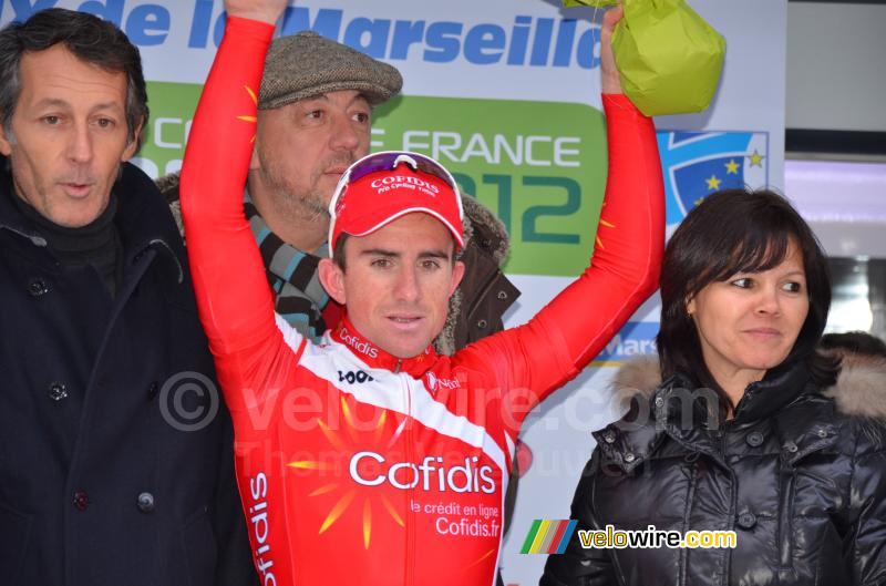 Samuel Dumoulin (Cofidis) op het podium (4)