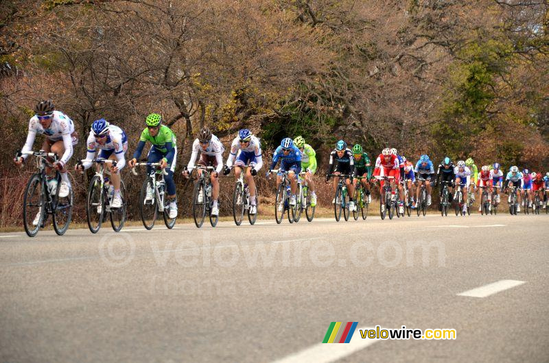 Alejandro Valverde (Movistar Team) in de derde groep