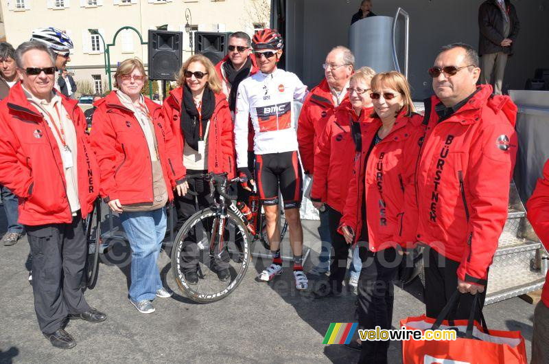 Tejay van Garderen (BMC ProTeam) met het Burstner team