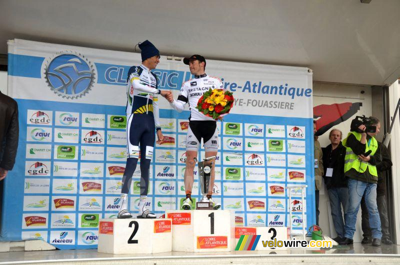 Mirko Selvaggi feliciteert Florian Vachon