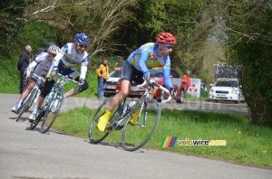 Remi Cusin (Team Type 1-Sanofi) & Jacek Morajko (Vacansoleil-DCM) à Traon Bihan (600x)