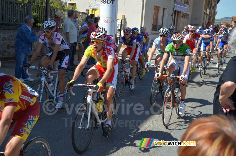 Romain Hardy (Bretagne-Schuller) in het peloton