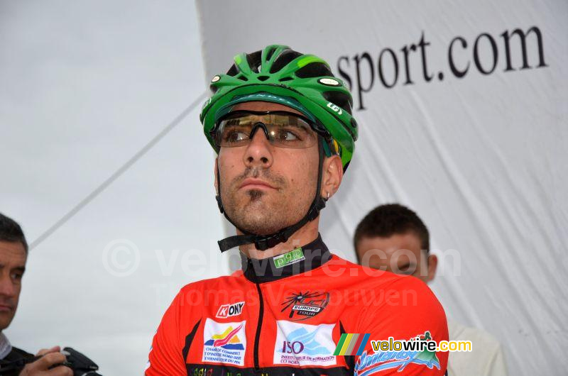 Jérôme Cousin (Team Europcar) voor het vertrek
