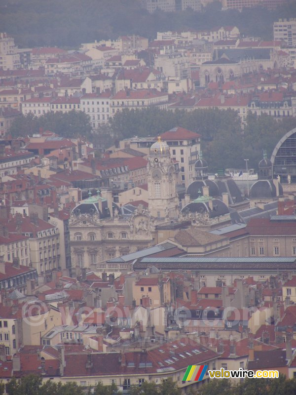 Lyon gezien vanaf de berg van Fourvière