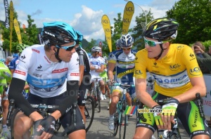 Edvald Boasson Hagen & Luke Durbridge before the start (534x)