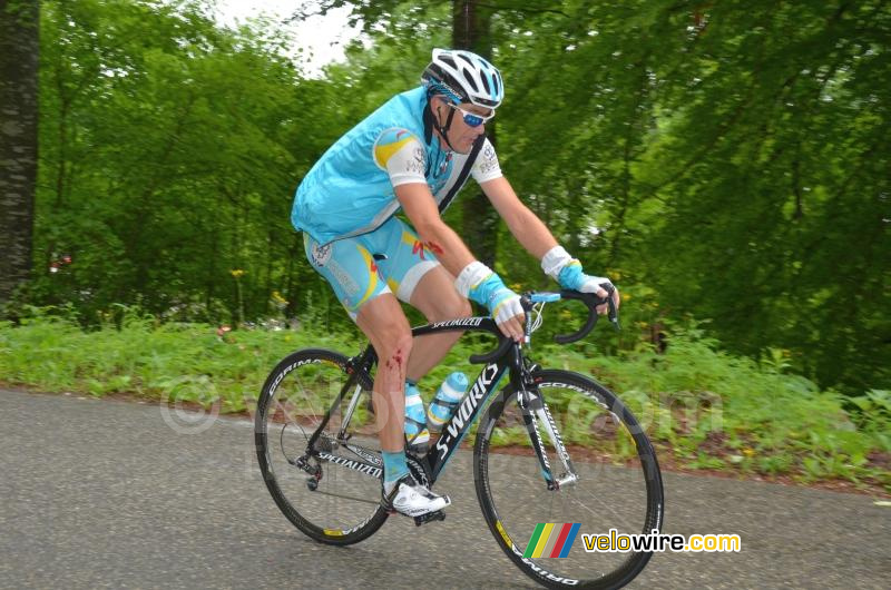 Borut Bozic (Astana) op de Grand Colombier
