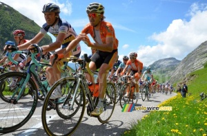 Samuel Sanchez (Euskaltel-Euskadi) sur le Col de la Colombière (558x)