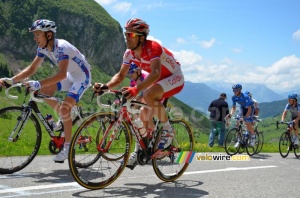 Nicolas Vogondy (Cofidis) sur le Col de la Colombière (375x)