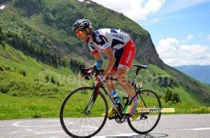 Kenny De Haes (Lotto-Belisol) sur le Col de la Colombière (2) (481x)