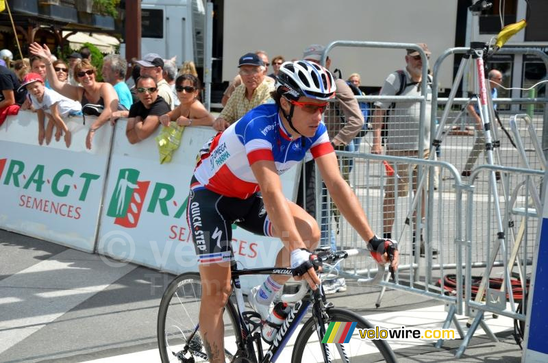 Sylvain Chavanel (Omega Pharma-QuickStep) aan de finish