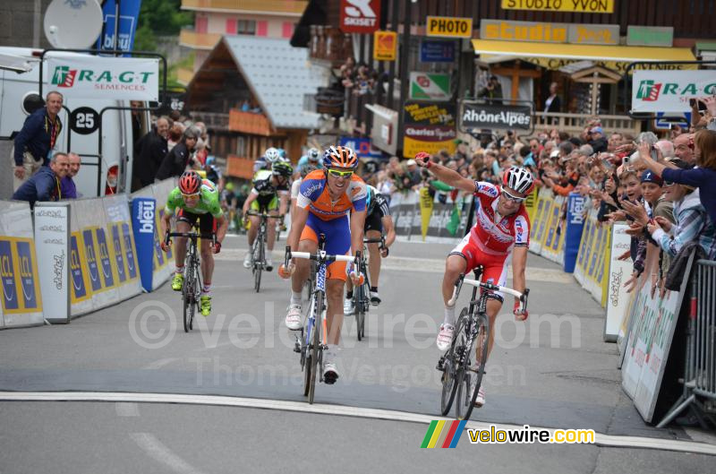 Daniel Moreno (Katusha Team) wint de etappe