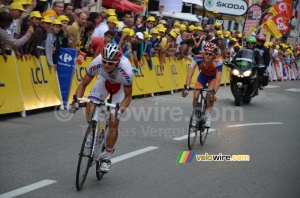 Eduard Vorganov (Katusha) & Steven Kruijswijk (Rabobank) (677x)