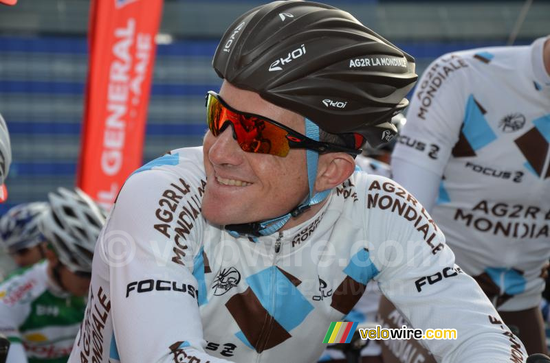 Samuel Dumoulin (AG2R La Mondiale) aan de start