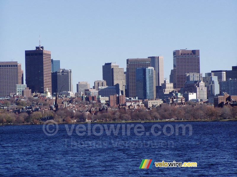 De skyline van Boston