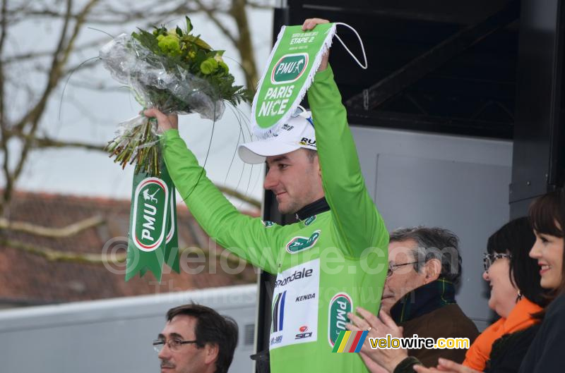 Elia Viviani (Cannondale) in het groen