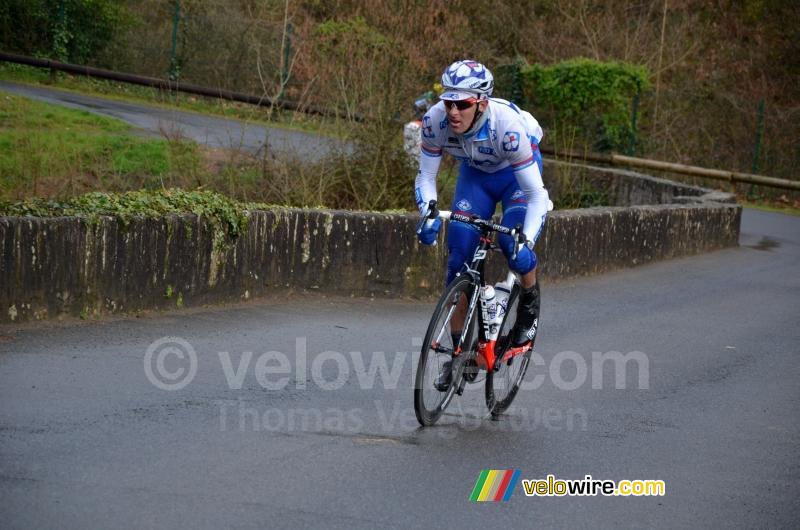 David Boucher (FDJ) op de Caffino brug