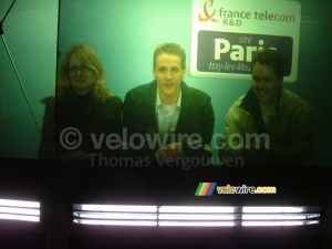 The telepresence wall: Aude, Thomas & Stefan (575x)