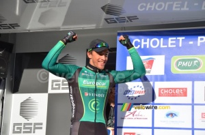 Damien Gaudin (Europcar) content avec sa victoire (425x)