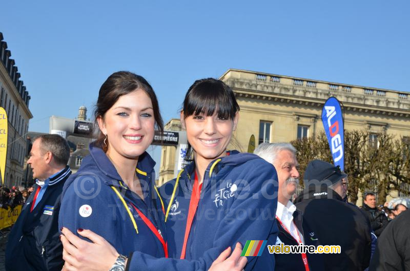 Magalie & Elsa, de misses bij de start in Compiègne