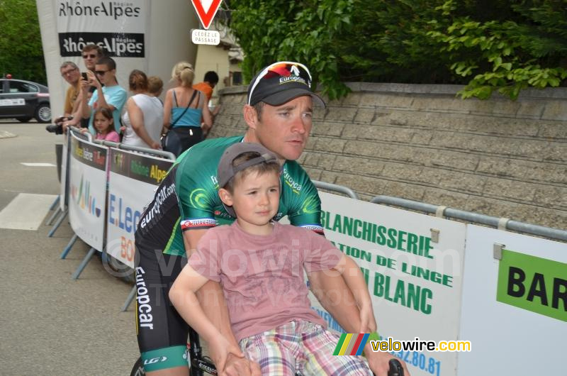 Thomas Voeckler (Europcar) voor de start
