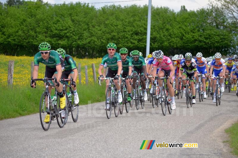 De Europcar ploeg in het peloton