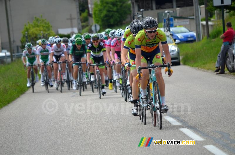 Het peloton onder aanvoering van Sava & Charvieu-Chavagneux (4)