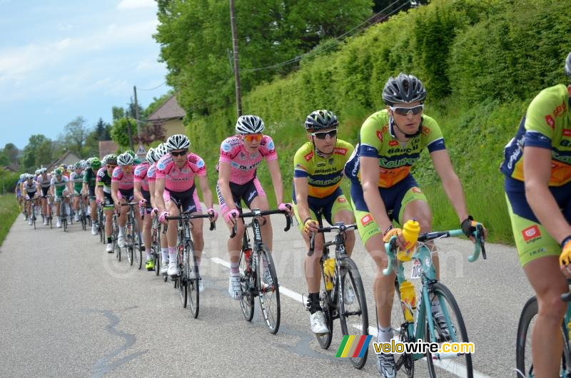 Het peloton onder aanvoering van Sava & Charvieu-Chavagneux (5)