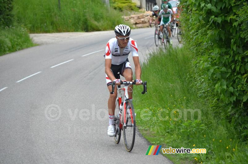 Thomas Lebas (Bridgestone-Anchor) valt aan