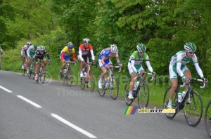 The green, red and yellow jerseys on the Côte d'Eyzin-Pinet (574x)