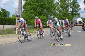 Le peloton emmené par Adrien Legros (Chambéry CF) (310x)