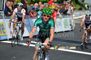 Thomas Voeckler (Europcar) à l'arrivée (466x)