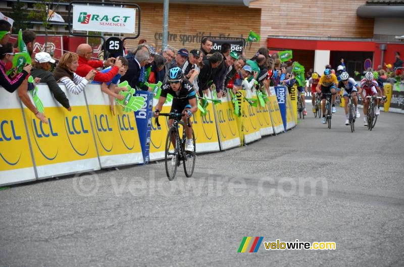 Richie Porte (Sky) pakt de 3de plaats met 1 seconde voorsprong
