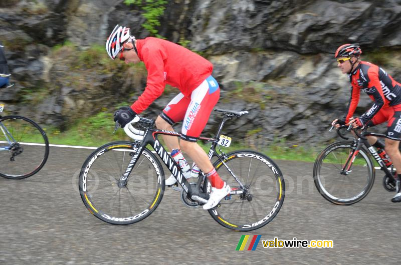 Sergey Chernetskiy (Katusha) op de Côte de la Bréole