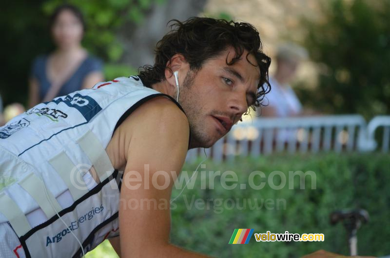 Roy Curvers (Argos-Shimano) warming up