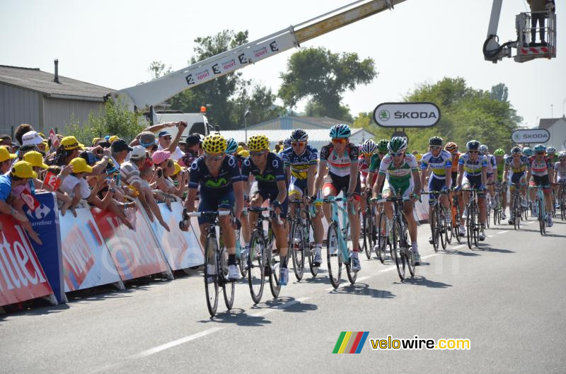 De groep met Alejandro Valverde